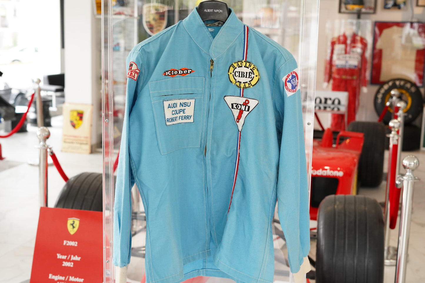 1970s ROBERT FERRY — RACE-WORN DRIVER'S ENSEMBLE