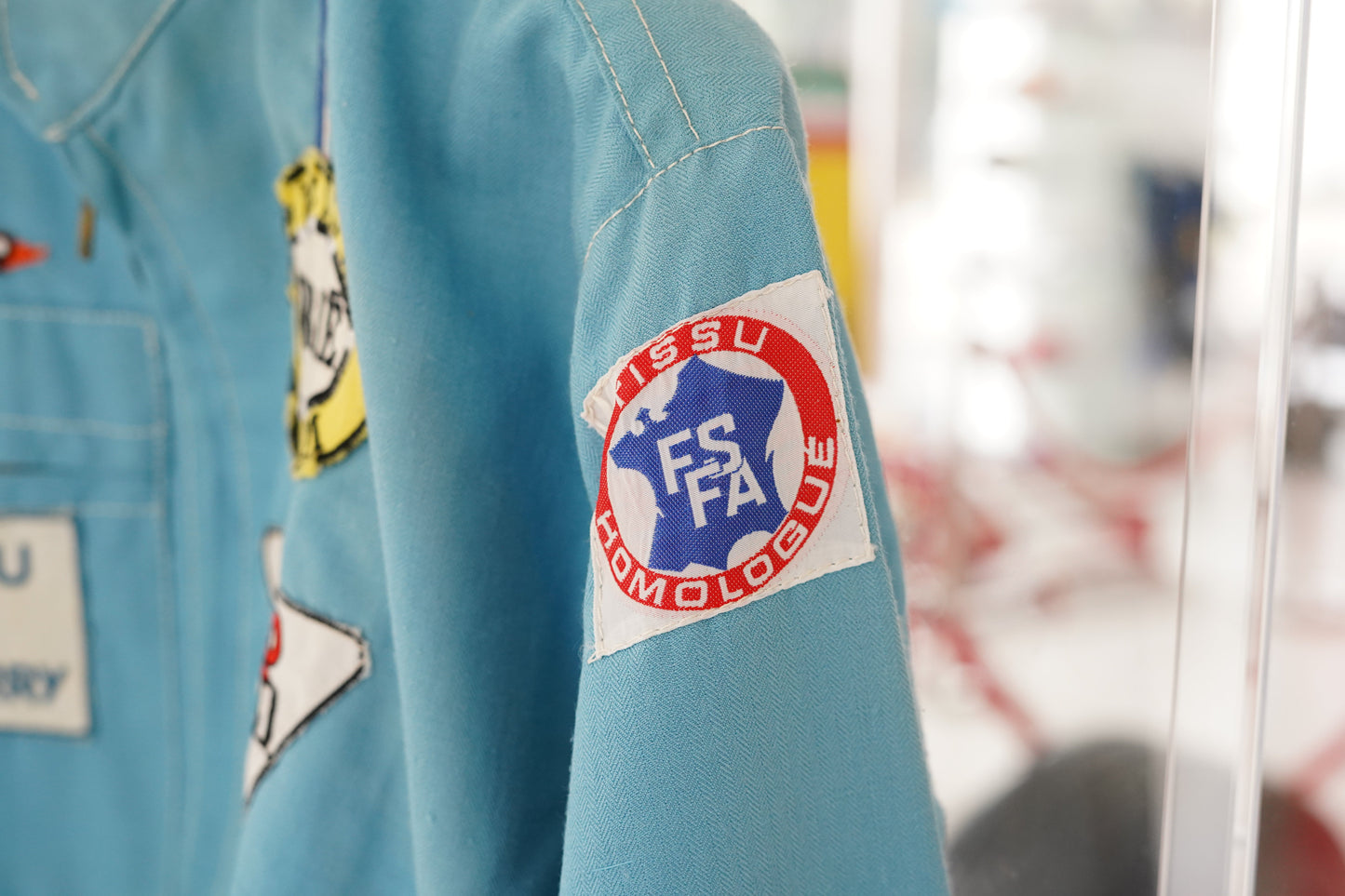 1970s ROBERT FERRY — RACE-WORN DRIVER'S ENSEMBLE