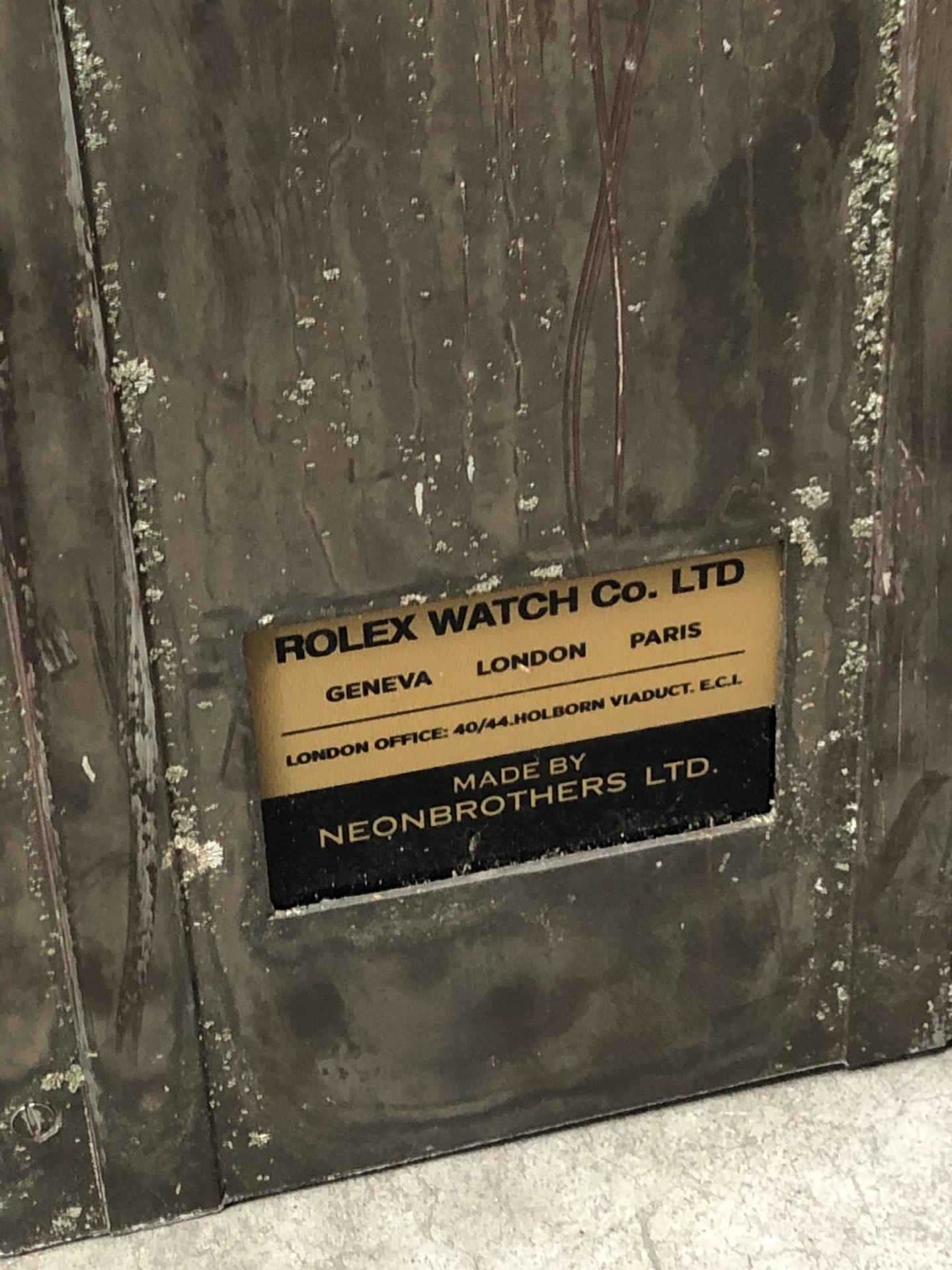 1960s Rolex London official dealer illuminated sign