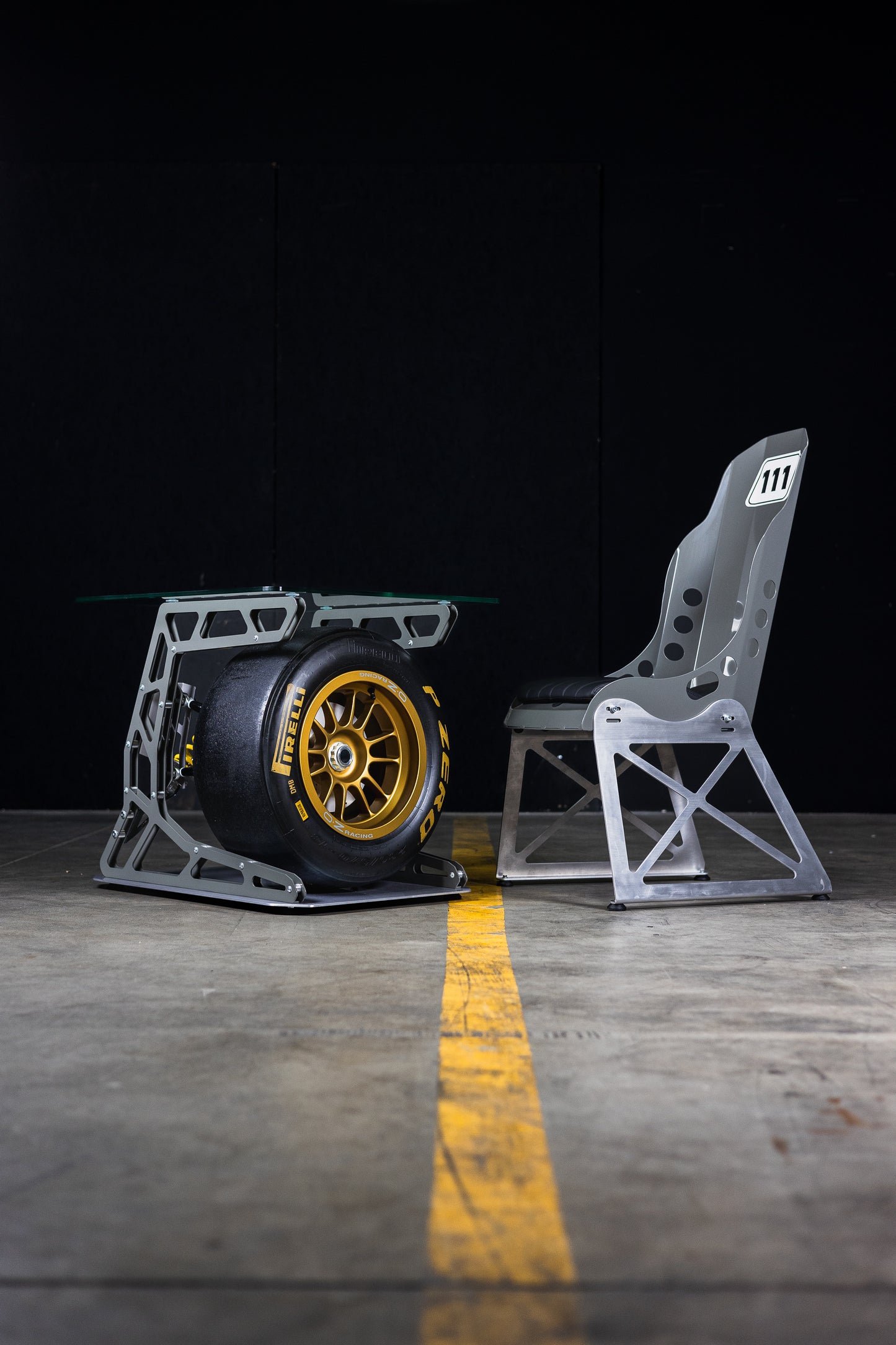 F1 Wheel Coffee Table
