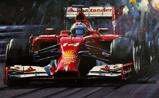 Nicholas Watts “Alonso, Monaco Grand Prix 2014” Oil on canvas
