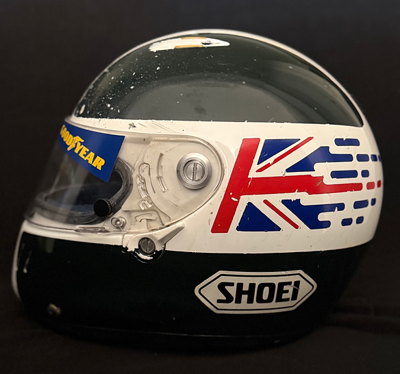2001 JAMES WEAVER Original Race-Worn Helmet SHOEI X-4V