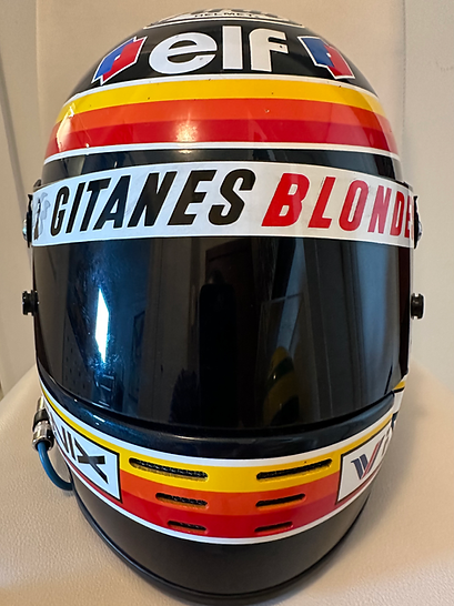 1991 THIERRY BOUTSEN Original Race-Worn Helmet with Integrated Radio System Ligier JS35