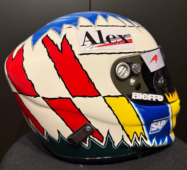 2002 ALEXANDER WURZ Original Race Helmet Signed