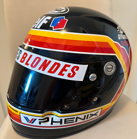 1991 THIERRY BOUTSEN Original Race-Worn Helmet with Integrated Radio System Ligier JS35