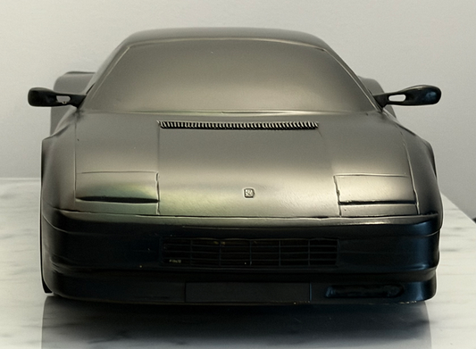 Michel Sauze Sculpture "Testarossa"  black painted bronze on marble base   nr 17/250 ex