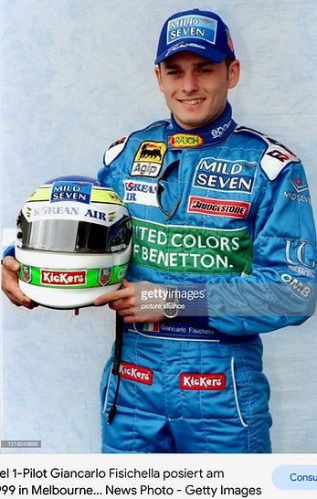 1999 GIANCARLO FISICHELLA Original Race-Worn Helmet Benetton B199