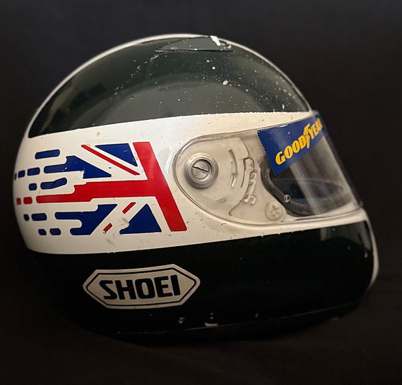 2001 JAMES WEAVER Original Race-Worn Helmet SHOEI X-4V