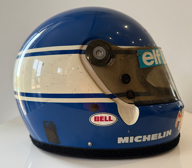 1984 PATRICK TAMBAY Original Renault Formula One Helmet race-used