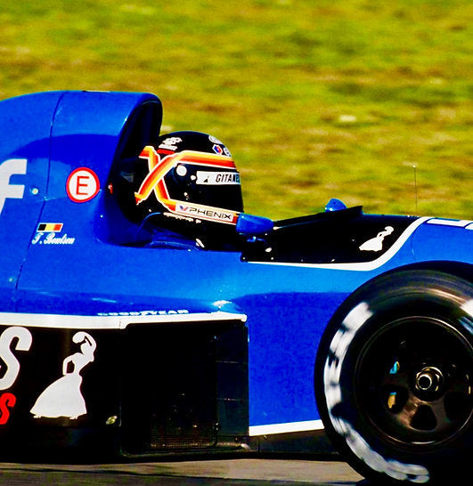 1991 THIERRY BOUTSEN Original Race-Worn Helmet with Integrated Radio System Ligier JS35
